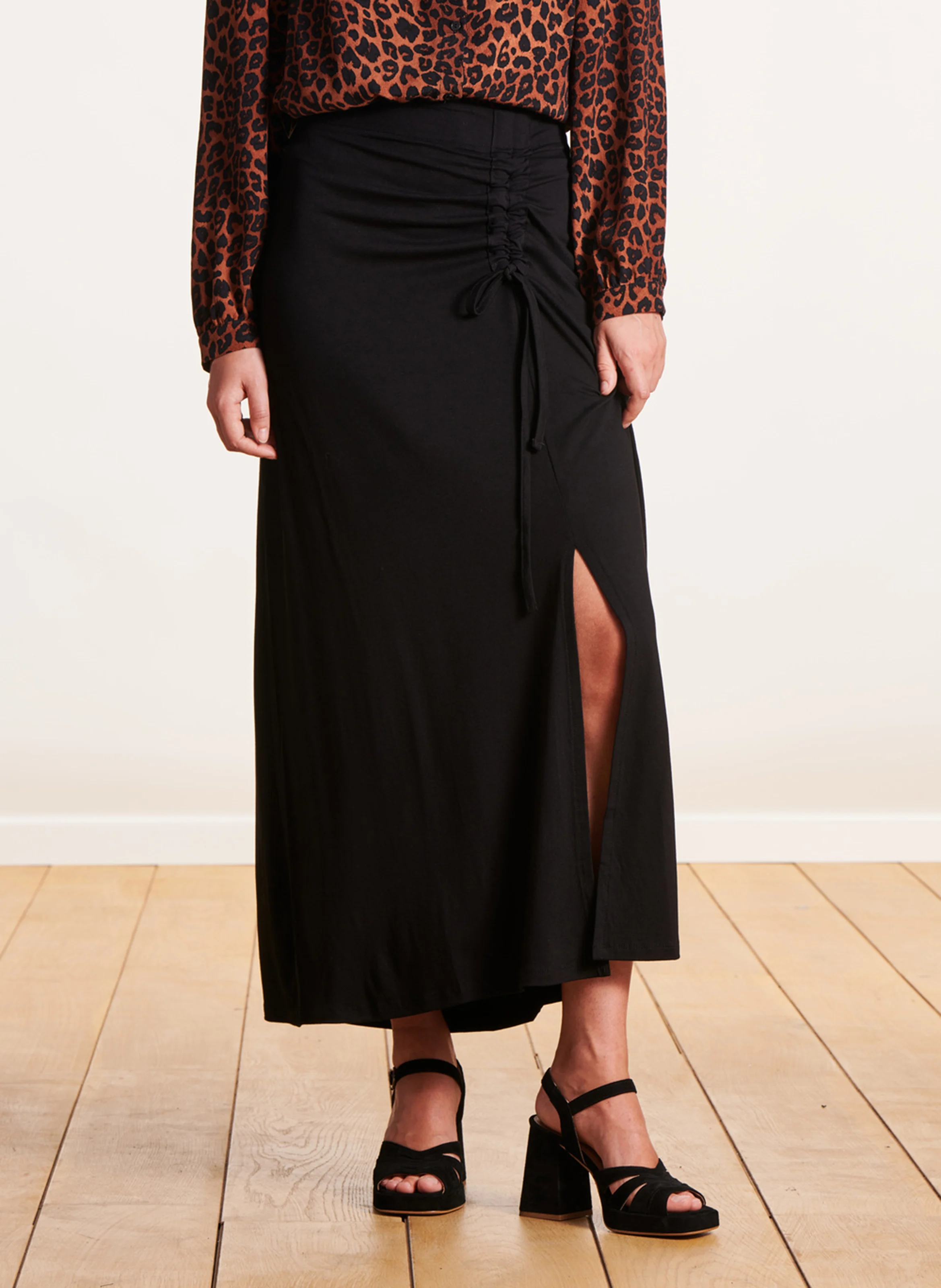 Jupe midi | Noir