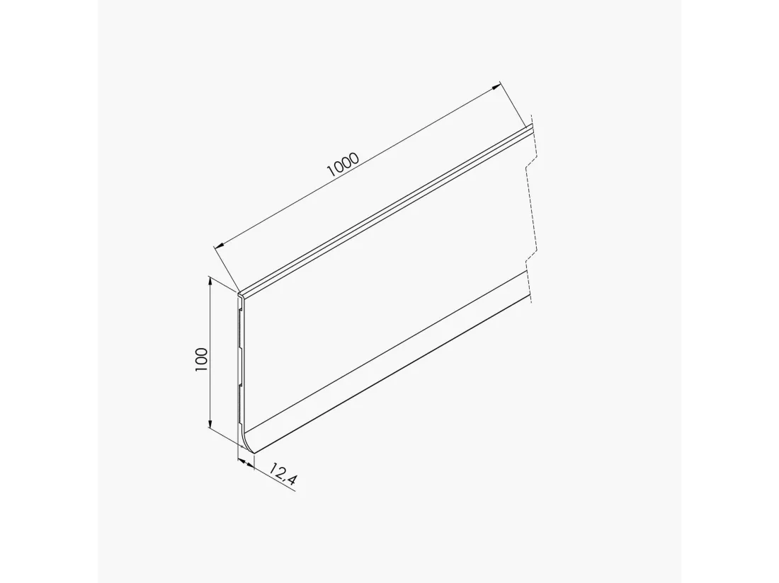 Plinthe à Lèvre PVC - Blanc - 1 m, À l'unité