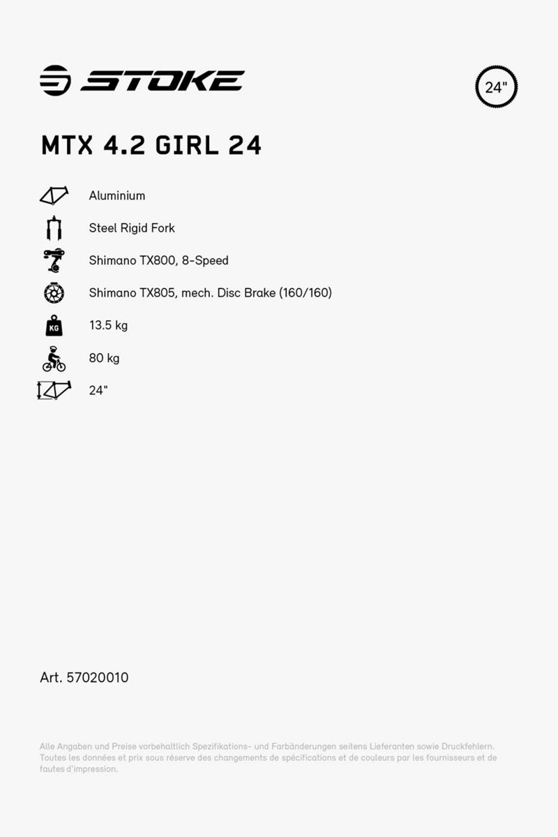Stoke MTX 4.2 24 Mädchen Mountainbike 2023