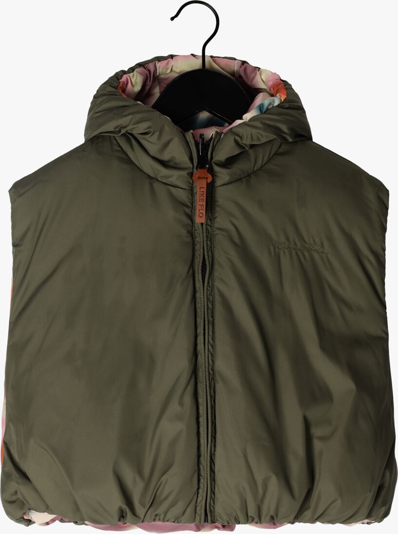 LIKE FLO groene like flo bodywarmer flo girls hooded reversible bodywarmer