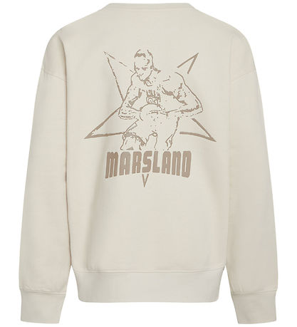 Grønt Sweatshirt - GrLunde - Broken White