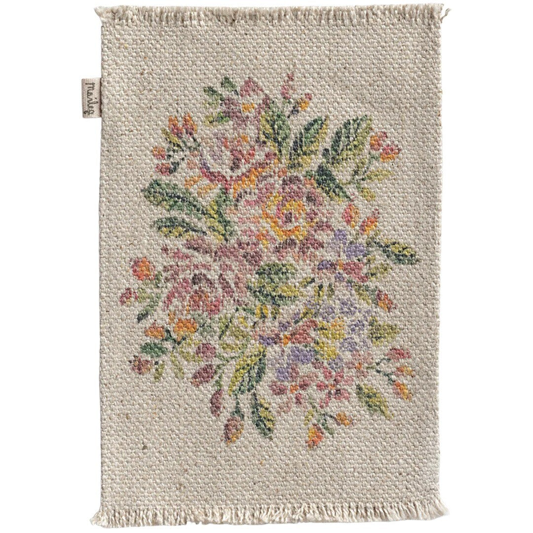 Maileg poppenhuis vloerkleed flowers - 16 cm