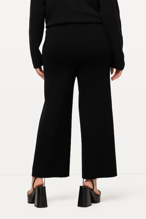Strick-Culotte Rose, weites Bein, Strickhose