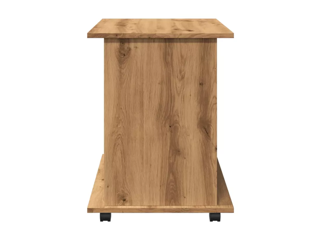 Armoire roulante chêne artisanal 60x45x60 cm bois d'ingénierie