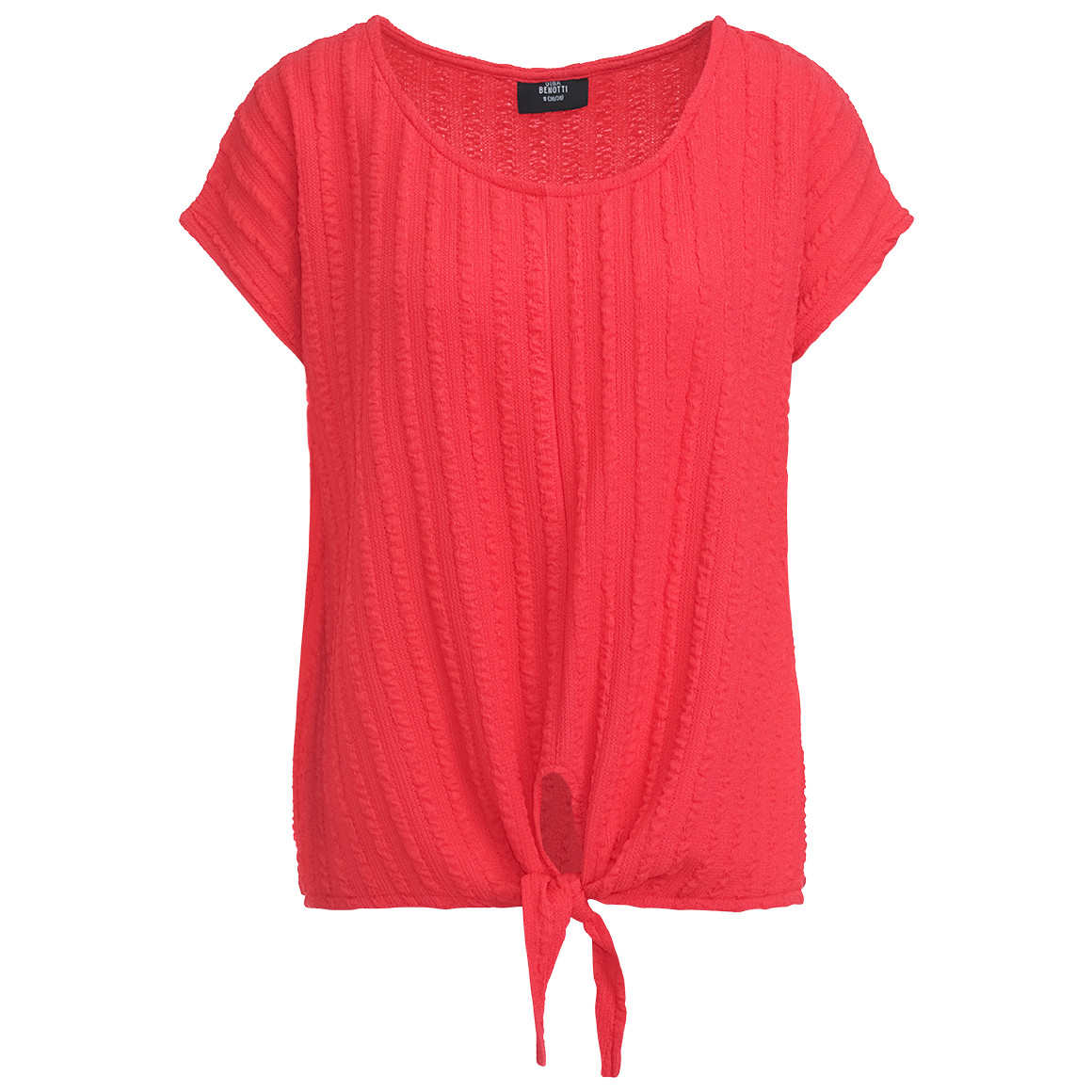 Gina Benotti Damen T-Shirt mit Strukturmuster rot