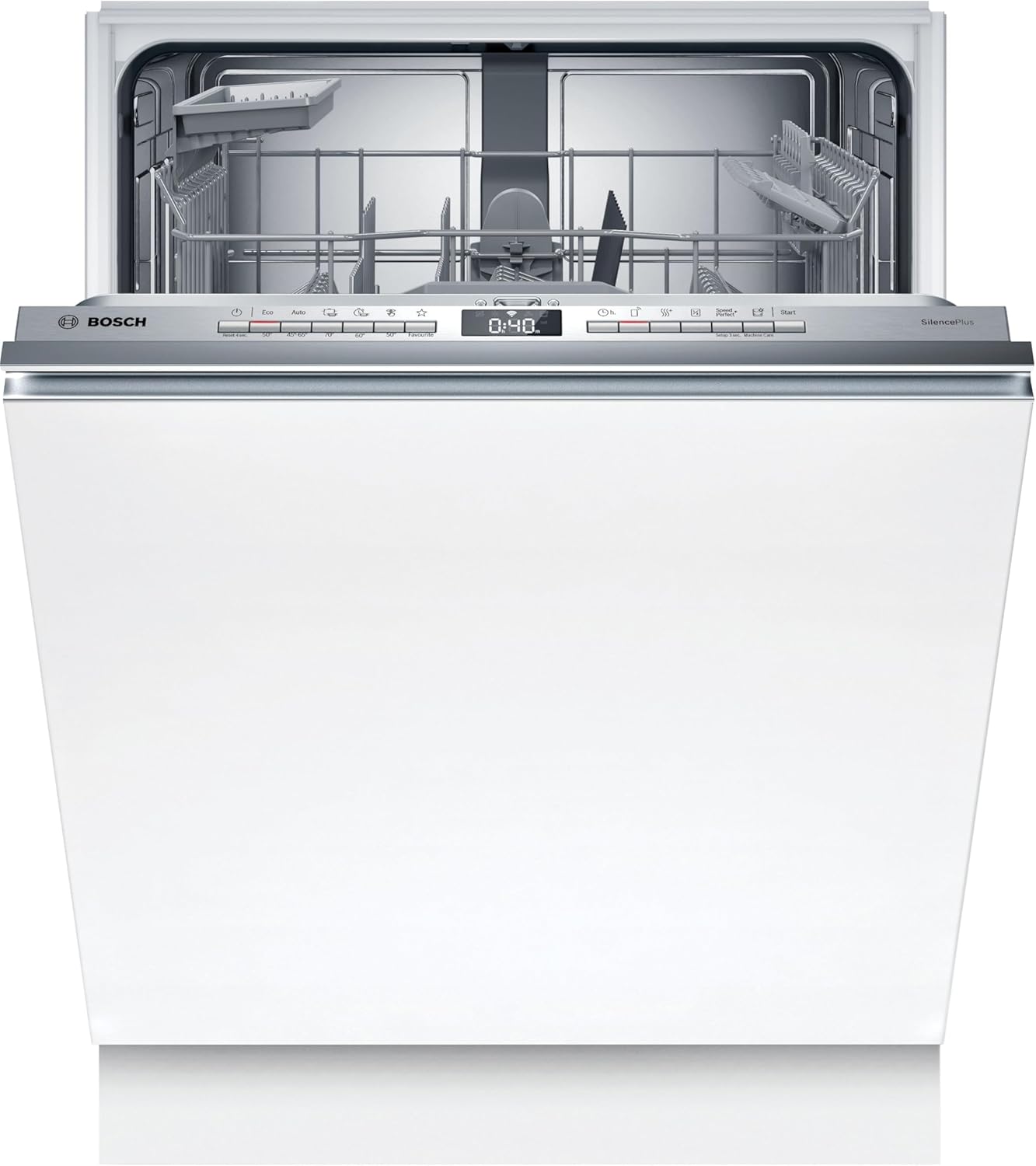 Bosch SMV4EAX28E, Serie 4, Smarter Geschirrspüler Vollintegriert 60 cm, Besteckkorb, Spülmaschine Made in Germany, besonders Leise, Extra Trocknen, Programmassistent, schneller sauberes Geschirr