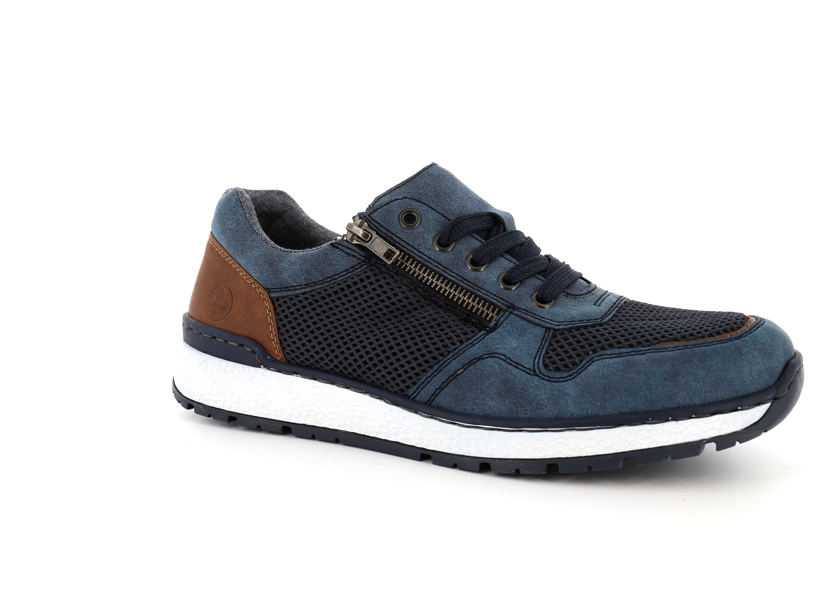 Rieker-B9006 Matières combinées Bleu