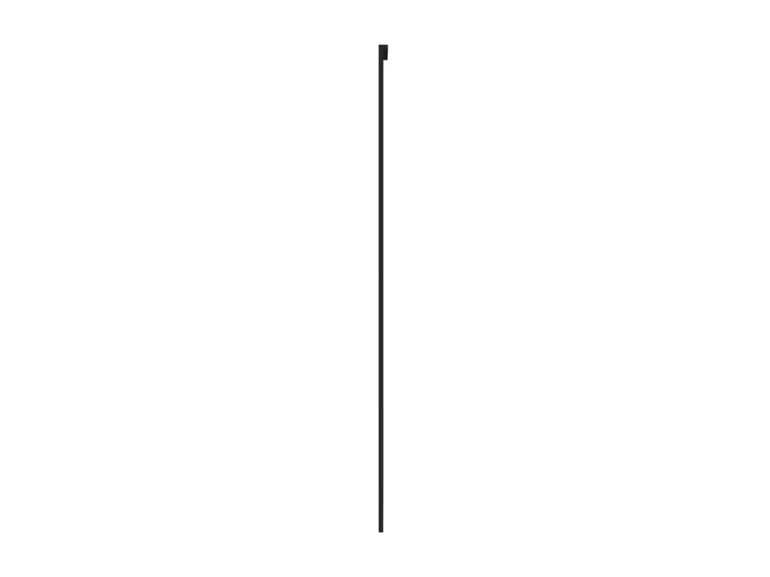 Porte coulissante noir 76x205 cm verre trempé aluminium