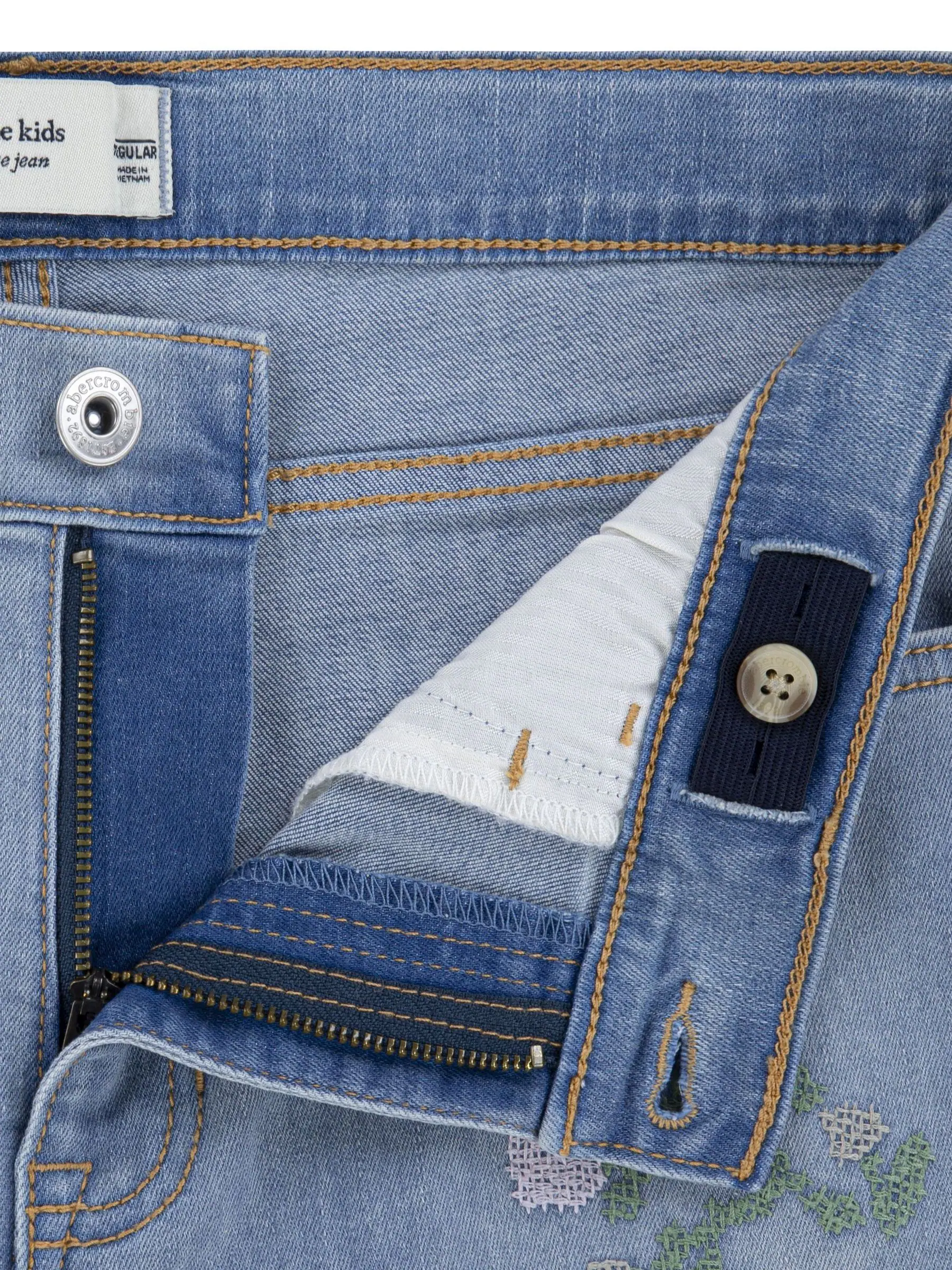 Abercrombie & Fitch High Rise Flare Floral Jeans