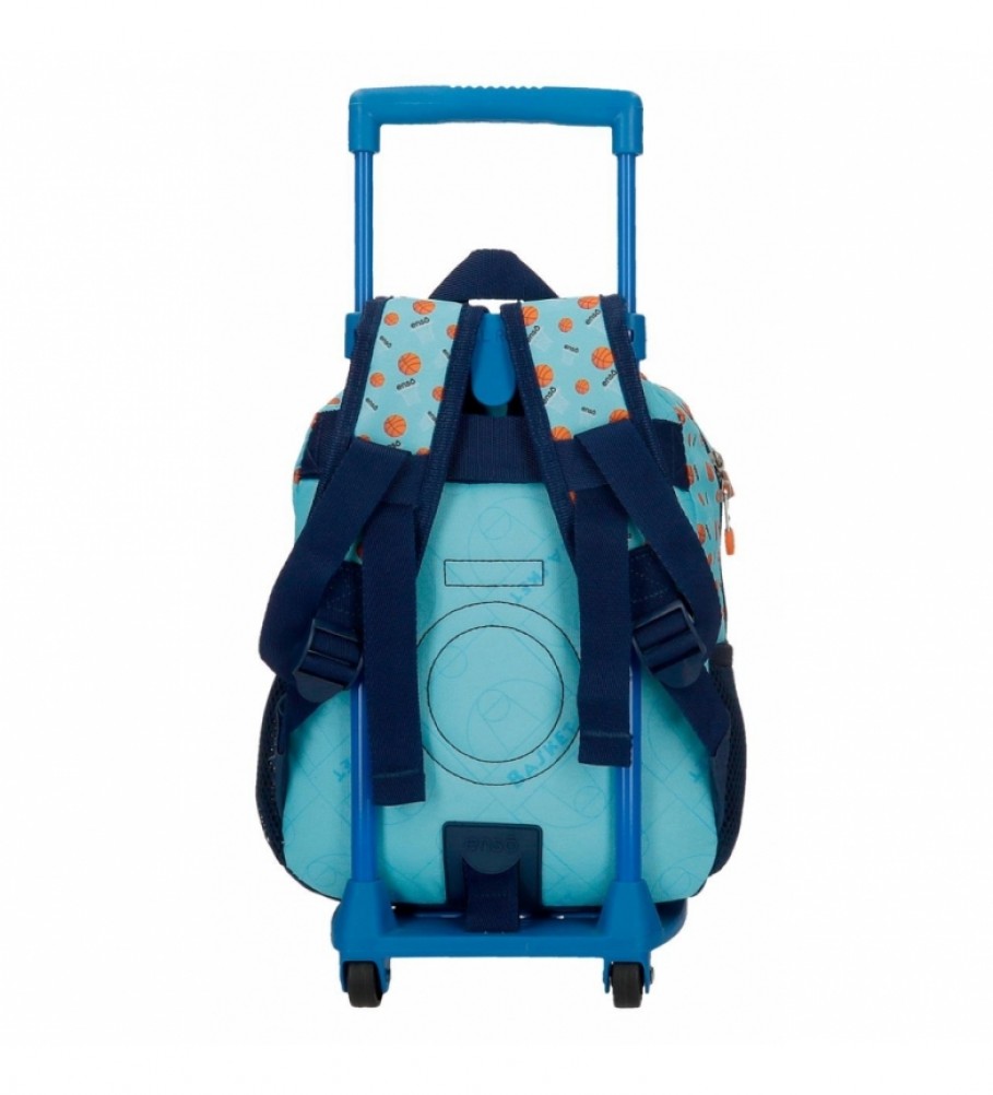 Mochila pré-escolar familiar Enso Basket com rodas, azul