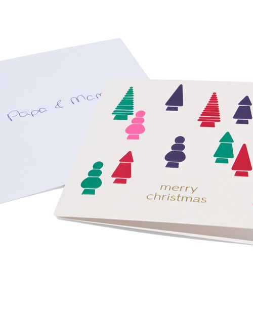 5 cartes de Noël avec impression Noël