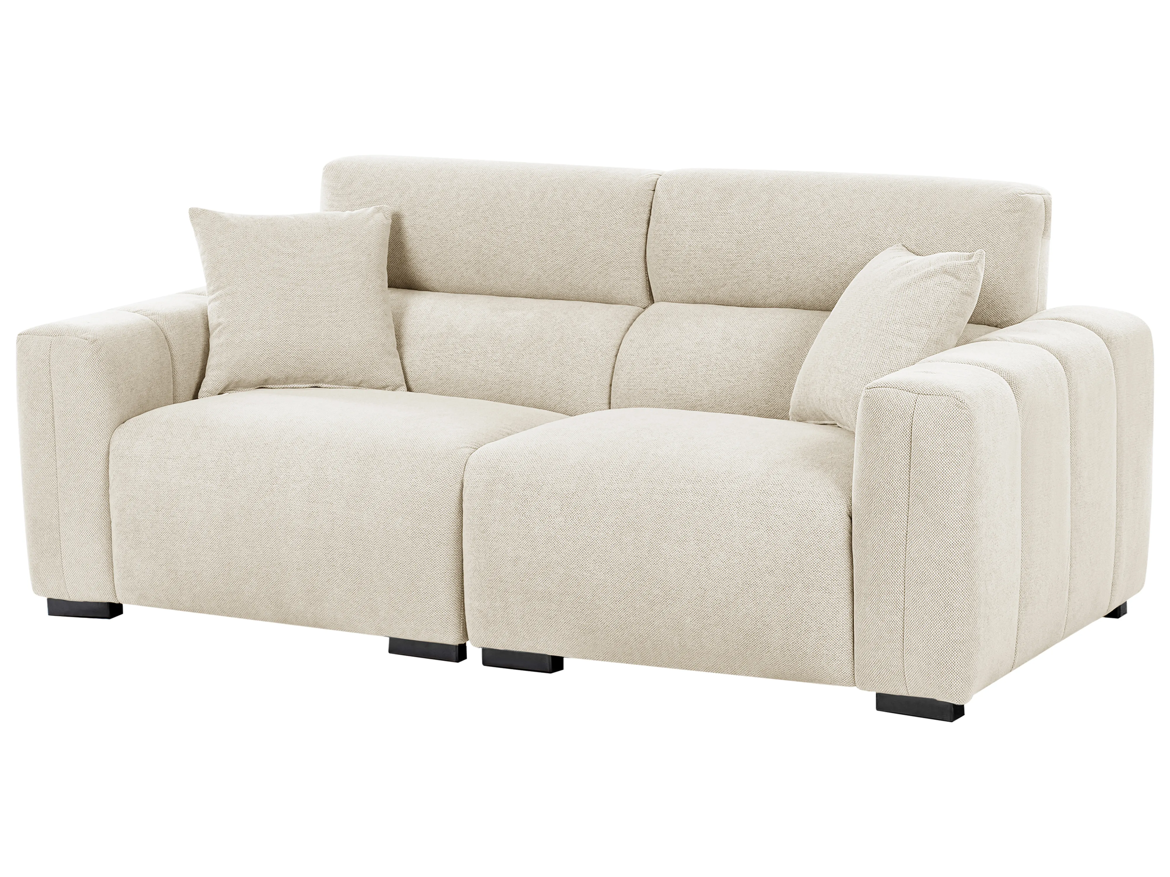 Bank 3-zits FAUSKAN Stof Lichtbeige