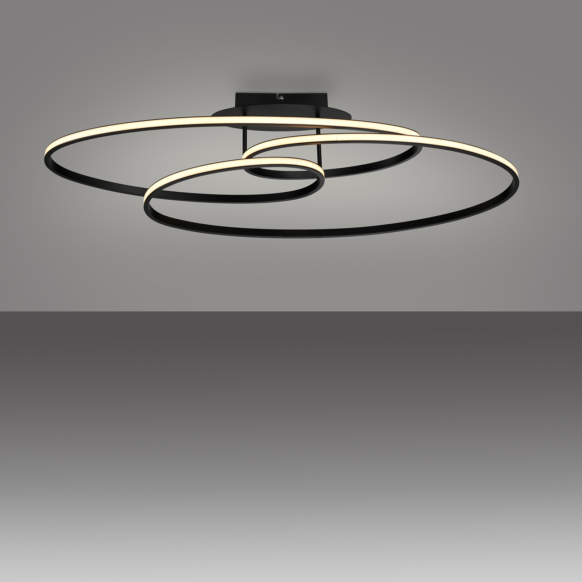 LED-Deckenleuchte - schwarz - 80 cm