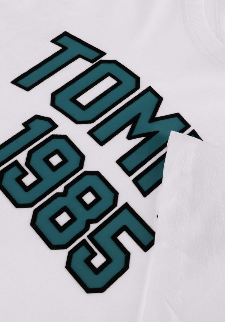 TOMMY JEANS witte tommy jeans t-shirt tjm reg tommy varsity sport tee