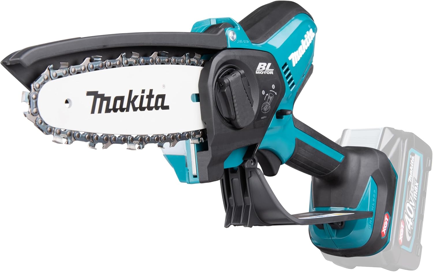 Akku-Astsäge, 40V, 15 cm Schnittlänge, 8 m/s Kettengeschwindigkeit, Petrol-Schwarz UC029GZ