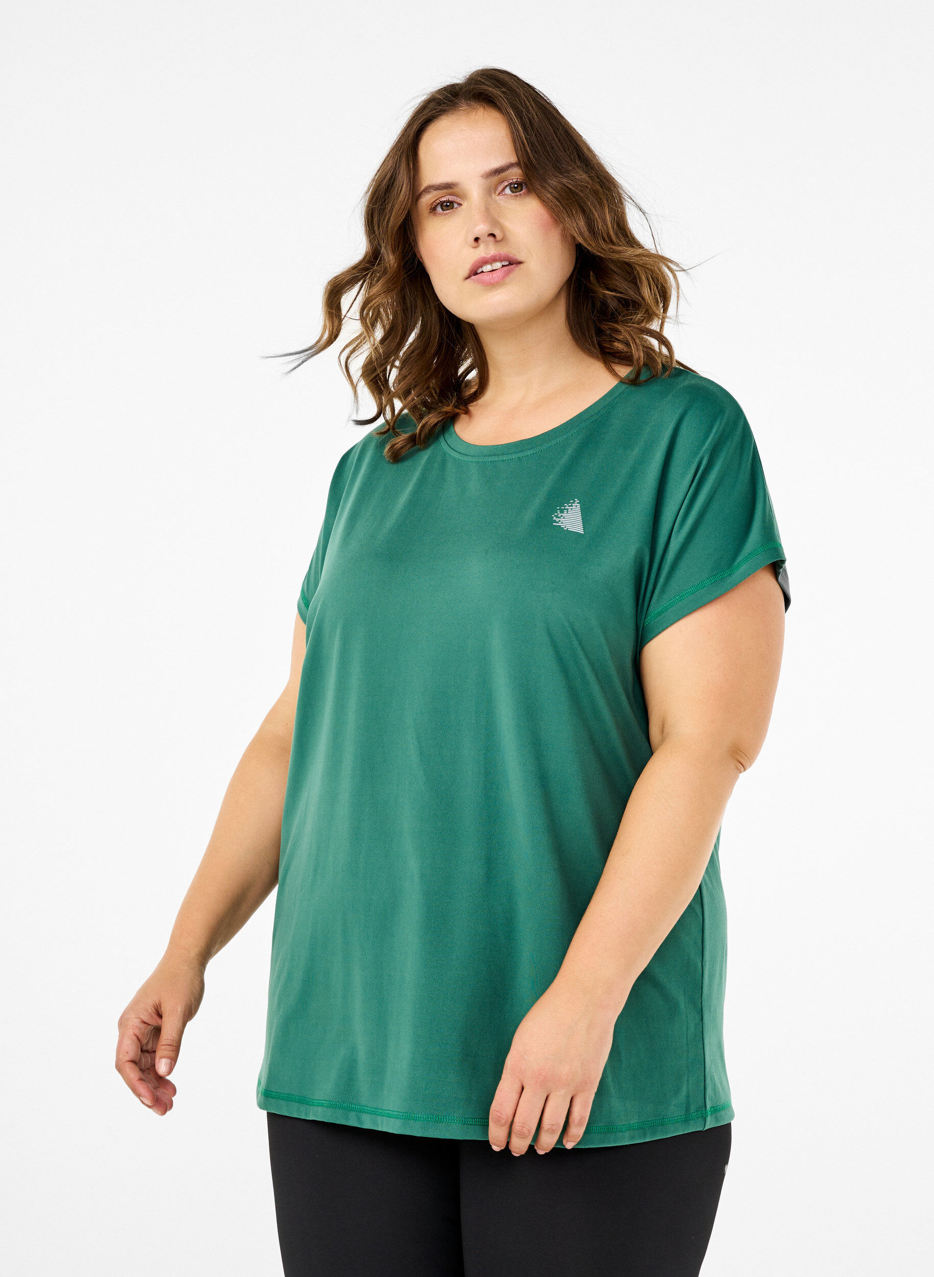 Ensfarvet trænings t-shirt