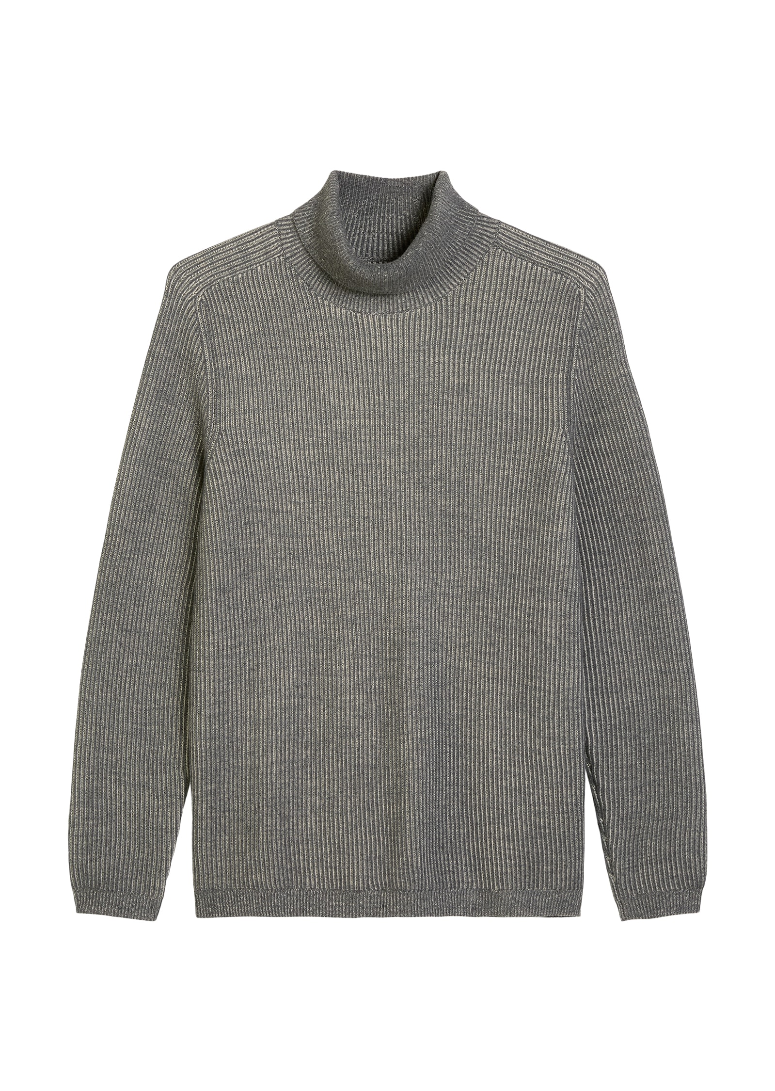 Marc O'Polo Rollkragenpullover , aus Baumwoll-Schurwoll-Mix, regular fit, Bi-Color