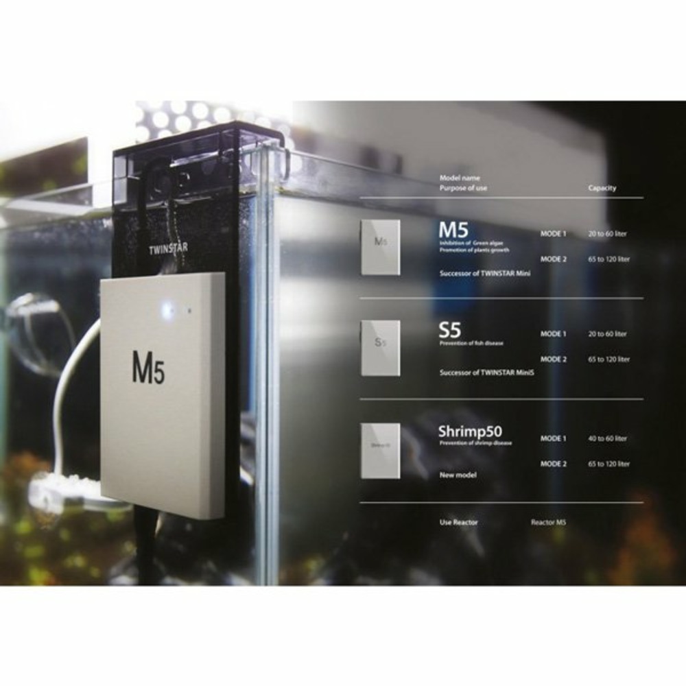 M5 - anti-algues pour aquarium jusqu'à 120l