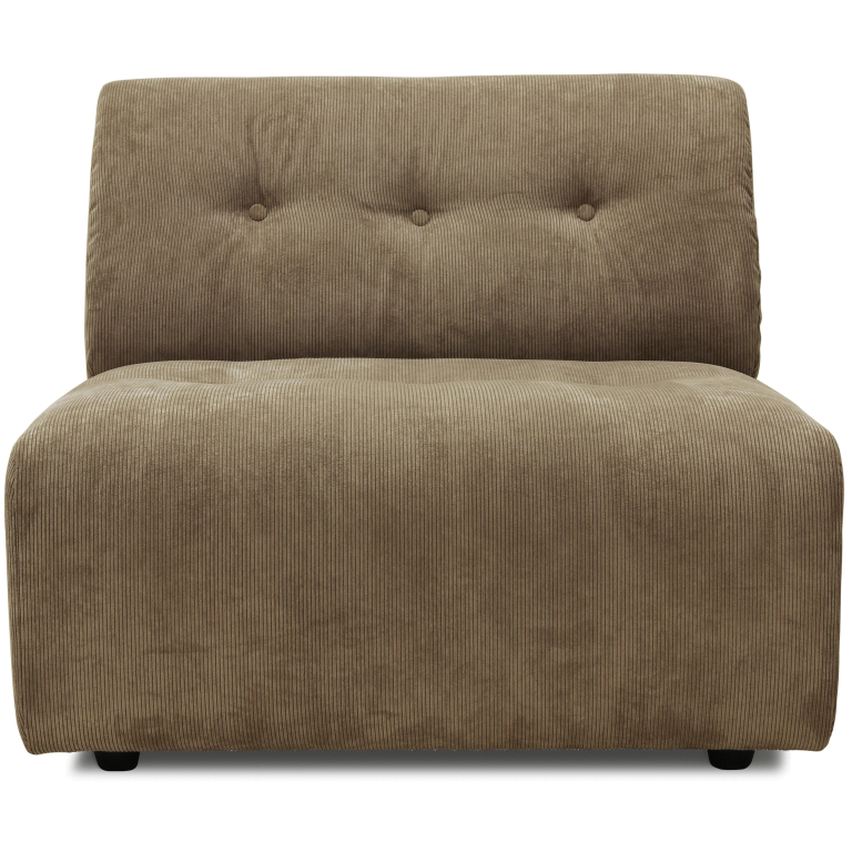 HKliving Vint fauteuil corduroy rib bruin