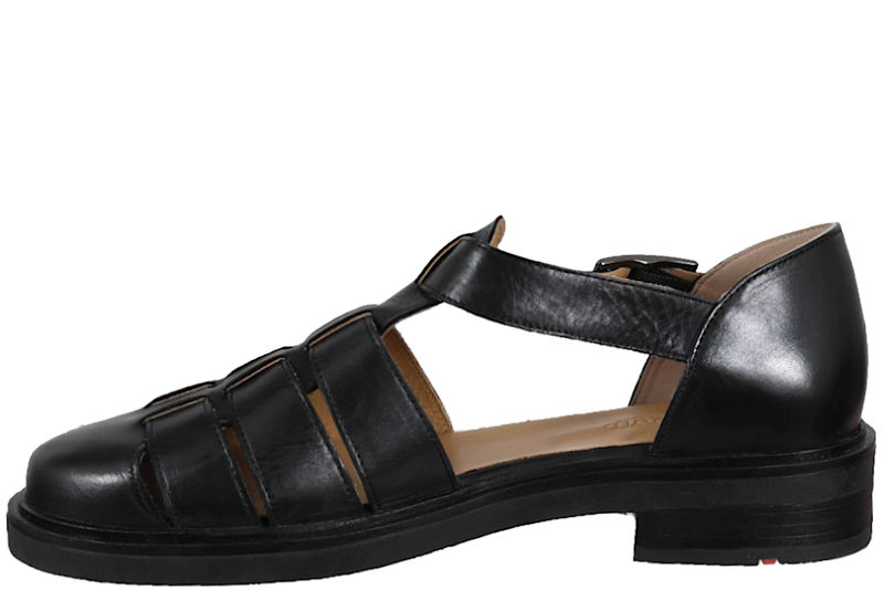 LLOYD LINA SLIPPER SANDAL I SORT GLAT SKIND