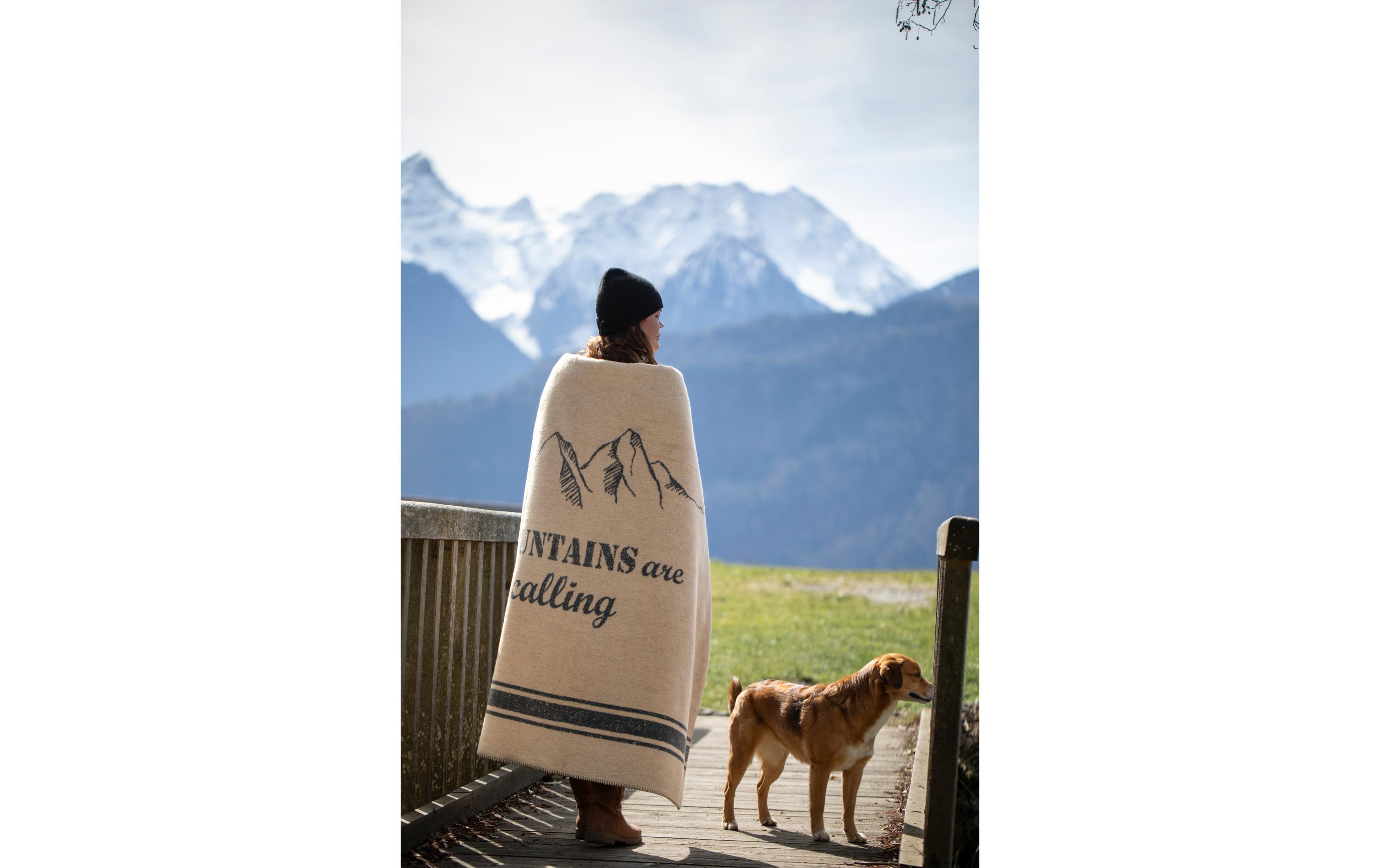 Decke Savona Moutains Calling 150 x 200 cm, NatureWeiche Wohndecke