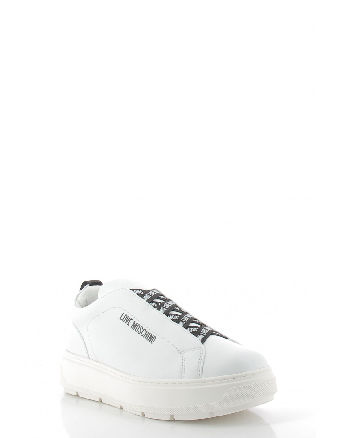 moschino love Baskets de ville femme sneakers bold cuir blanc