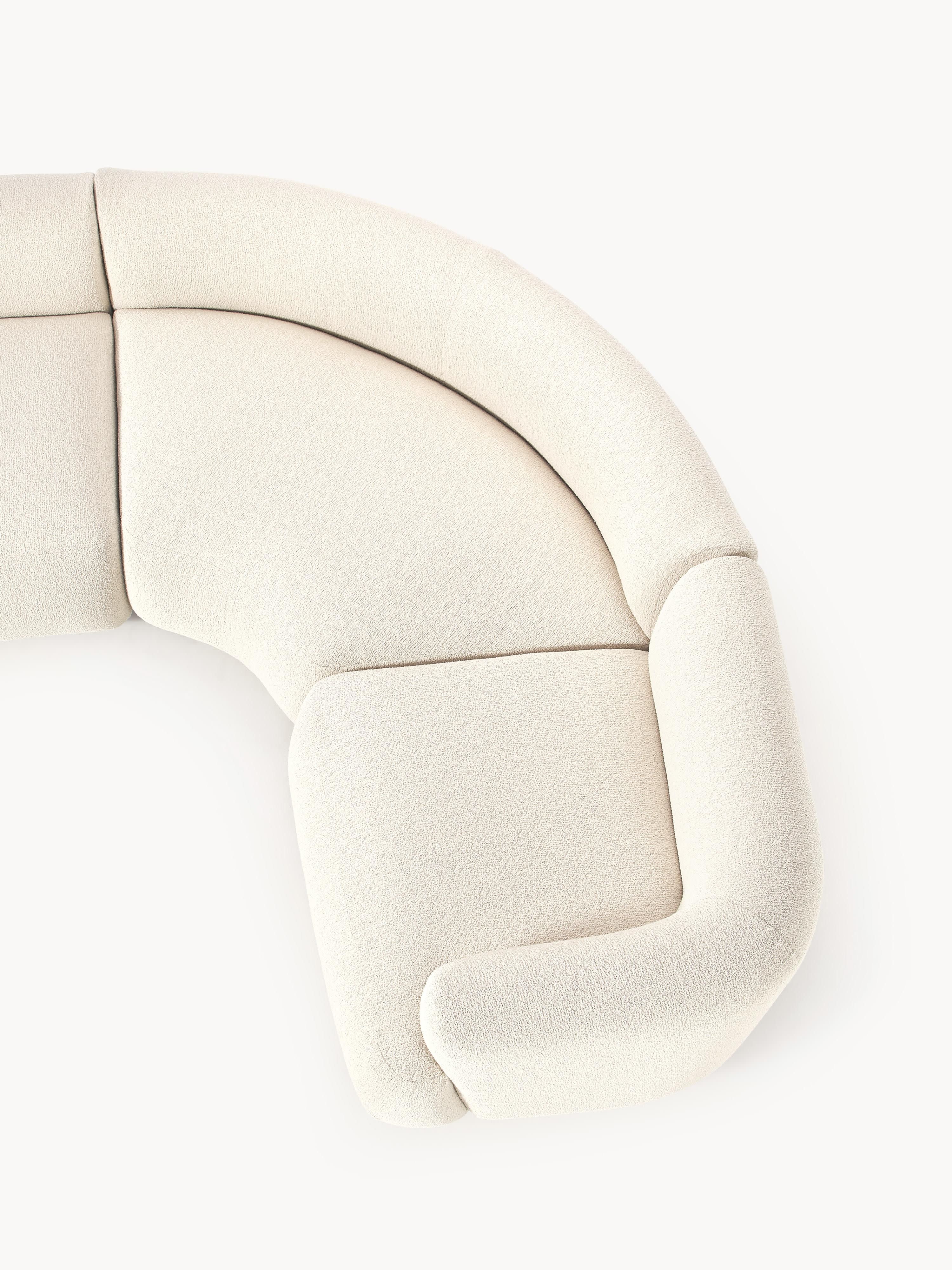 Modulaire bouclé hoekbank Sofia (4 zits)