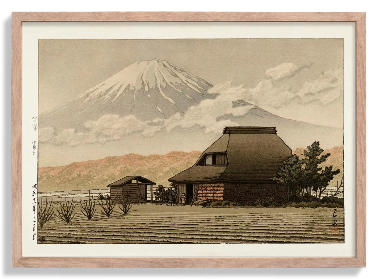 Fuji vom Dorf Narusawa bei Hasui