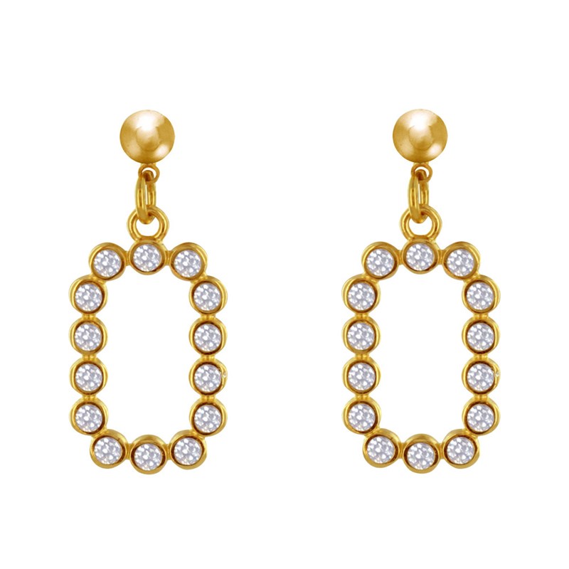 Boucles d'Oreilles Laiton Doré Anneaux de Petits Disques Résine Pailletée