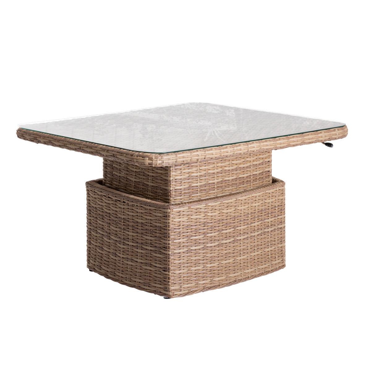TABLE SALON RELEVABLE MOOREA CARREE SAVANA