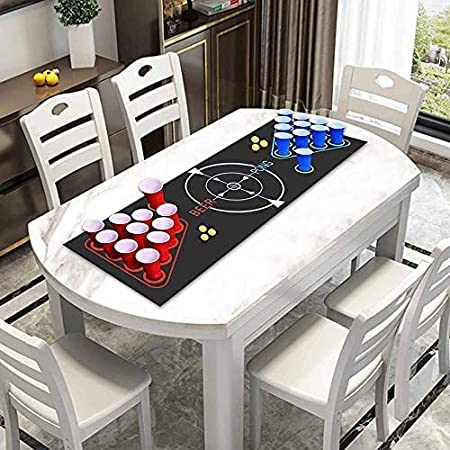 (48-tlg. Set) Party Becher Spiel Beer Pong Trinkspiel - Rot / Blau