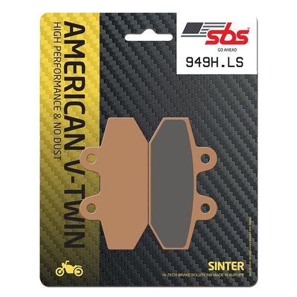 Plaquettes de freins SBS 949H.LS Sinter Métal Fritté Arrière