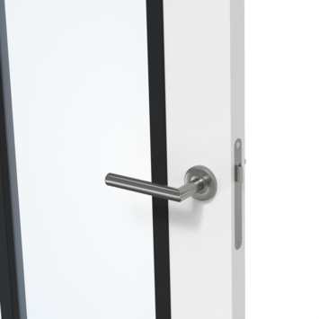 Arne & Bodil binnendeur ABD506 blank glas - wit afgelakt - glaslat diep zwart
