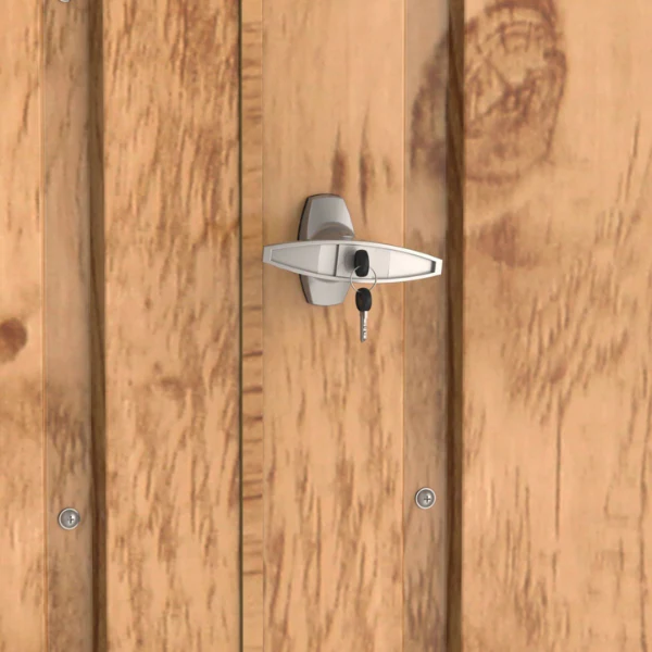Abri  vlos en mtal 1,74m imitation bois avec kit ancrage