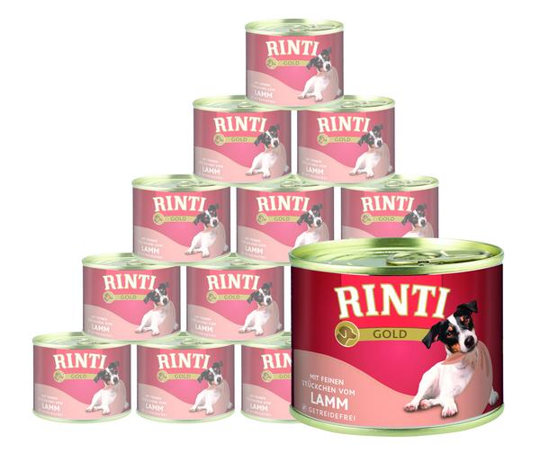 RINTI Gold Nassfutter für Hunde, 12 x 185 g