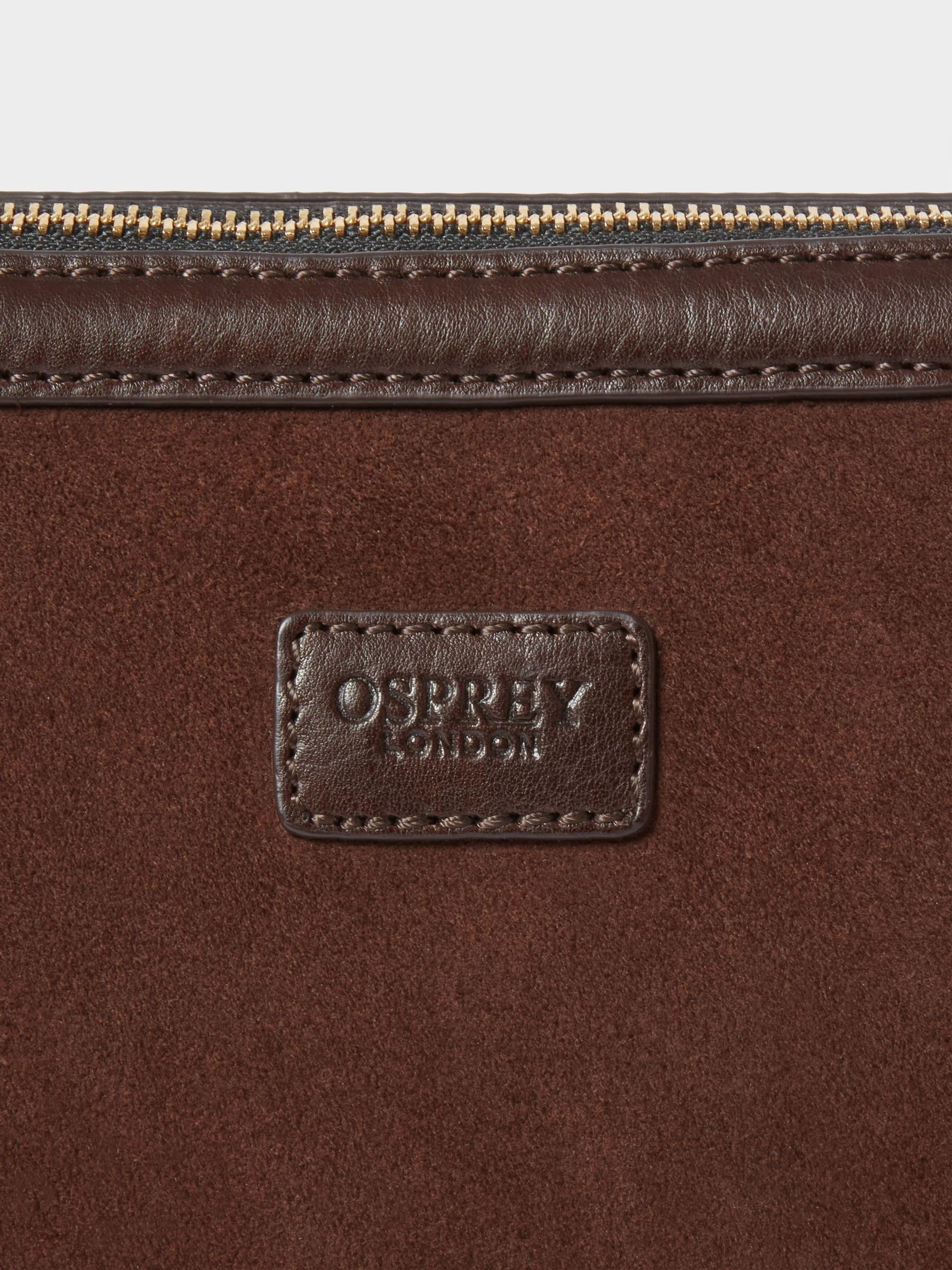 Osprey London The Mocha Suede Sling Brown Bag