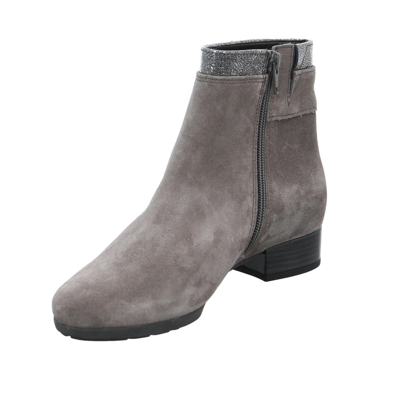 GABOR Stiefelette Taupe Leder