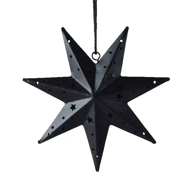 Etoile de Noël à suspendre (H11 cm) Gia Noir