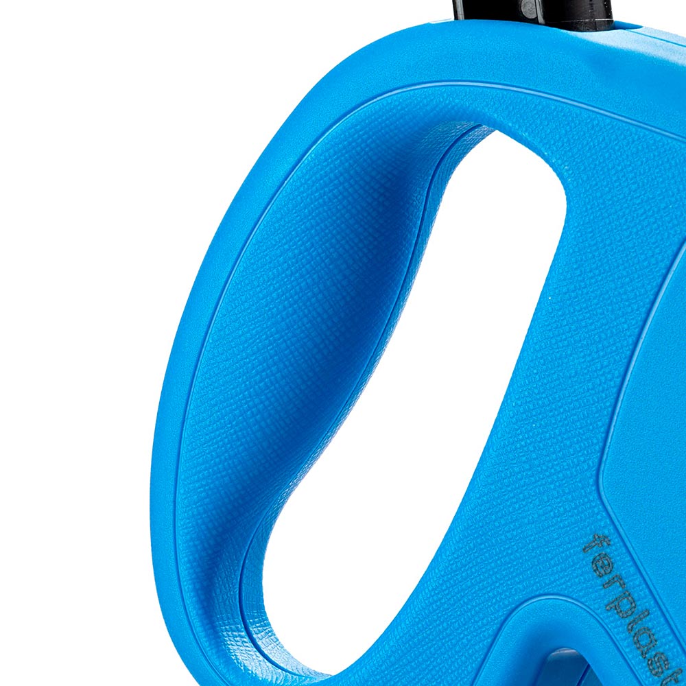 Laisse rétractable pour chiens de taille moyenne flippy one tape s, sangle extensible 4 m, max 15 kg, bleu