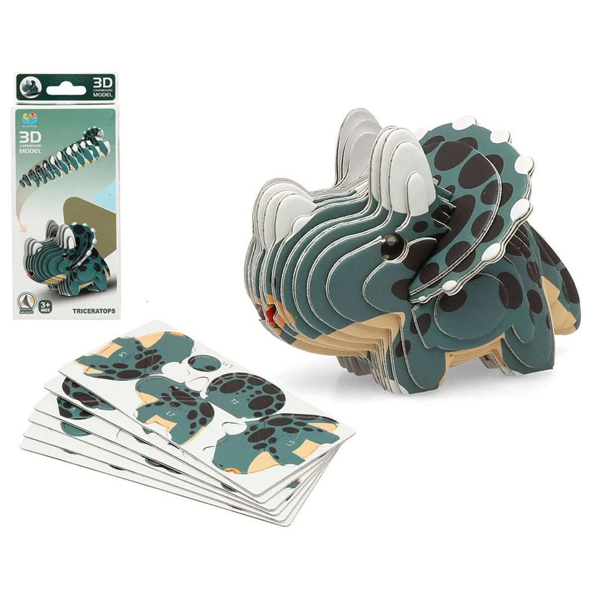 BigBuy Kids Puzzle 3D Dino - Vert