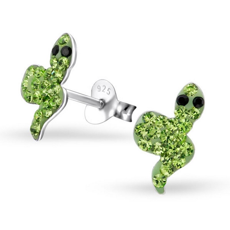 Boucle d'oreille serpent en argent 925/1000