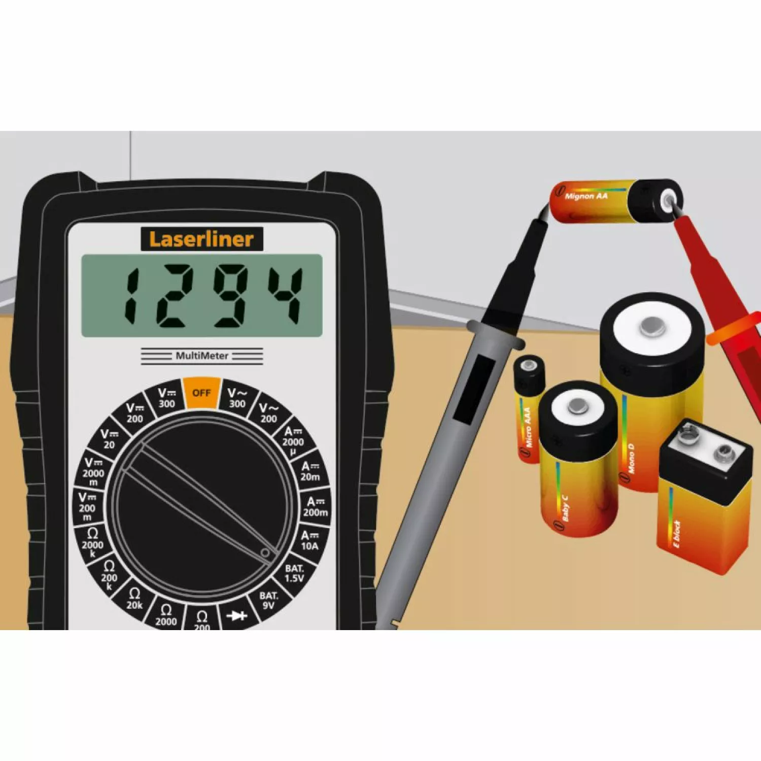 Laserliner MultiMeter - Digitaal - AC/DC 300V & 10A