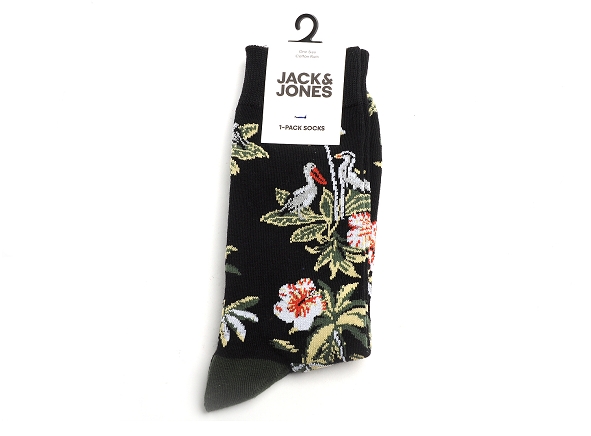Jack and jones famille accessoires jacbird flower sock gris