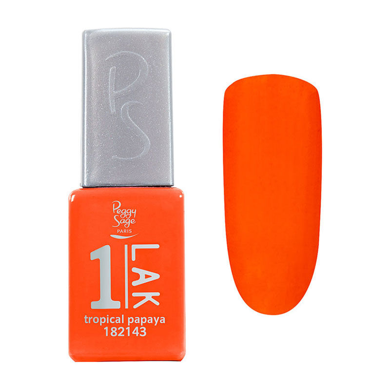 1-LAK vernis semi-permanent 3 en 1 tropical papaya