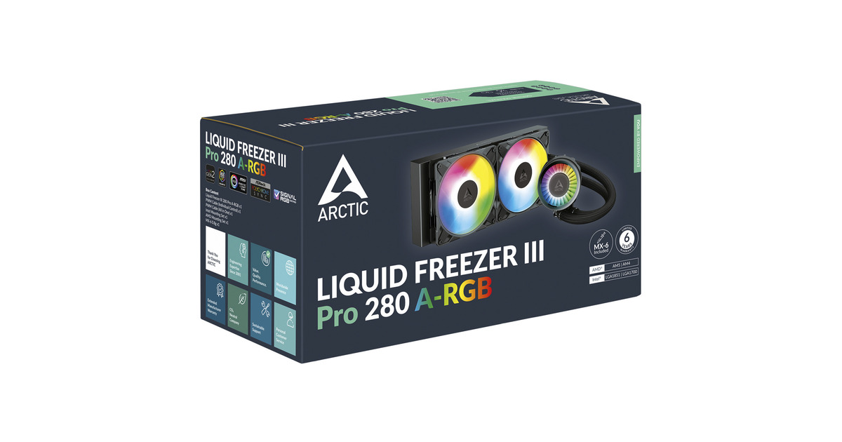 ARCTICLiquid Freezer III Pro 280 A-RGB waterkoeling  (Zwart, 4-pins PWM fan-connector)