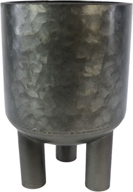 Bloempot zilver D 18 H 26 cm