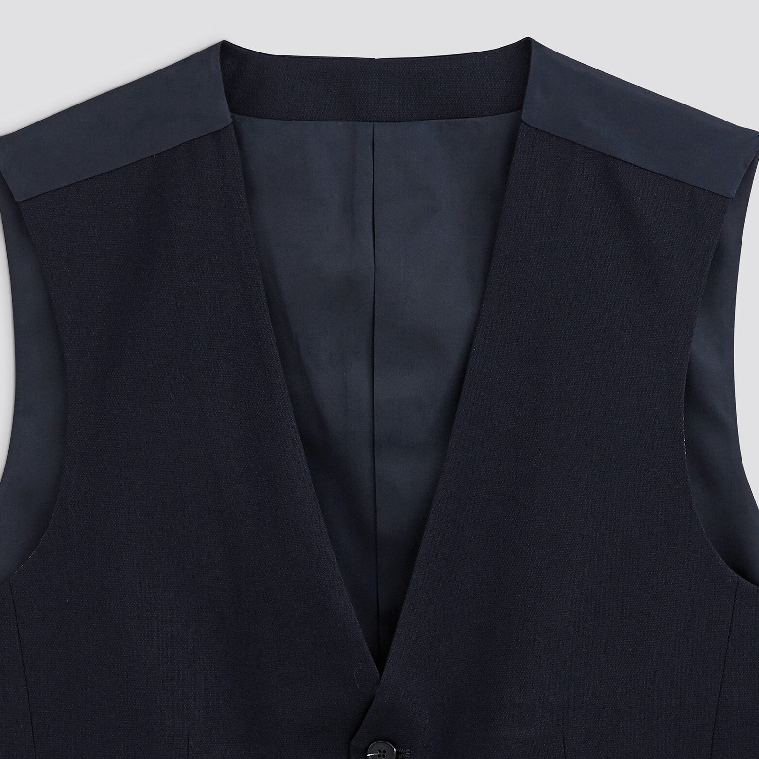 Gilet de costume uni slim Bleu Marine