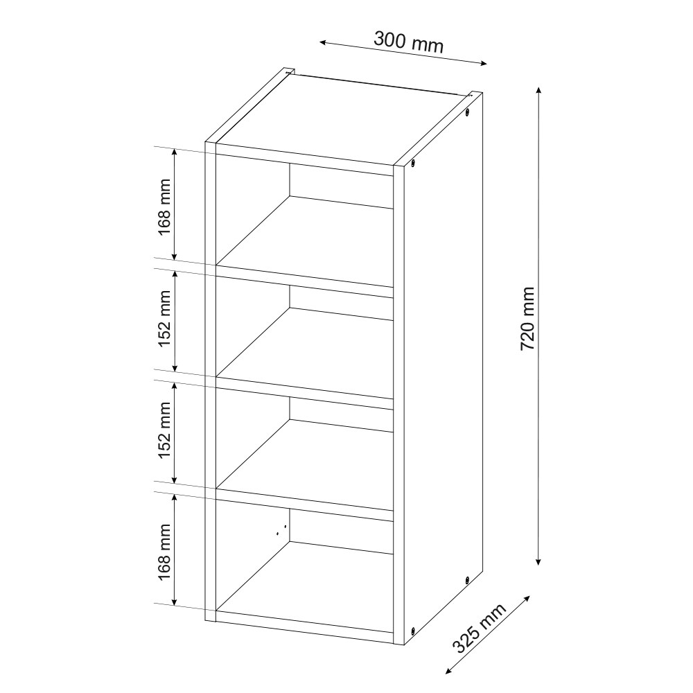 Vicco Hängeschrank Regal 30 cm Weiß Küchenschrank Hängeschrank Küchenzeile Fame-Line