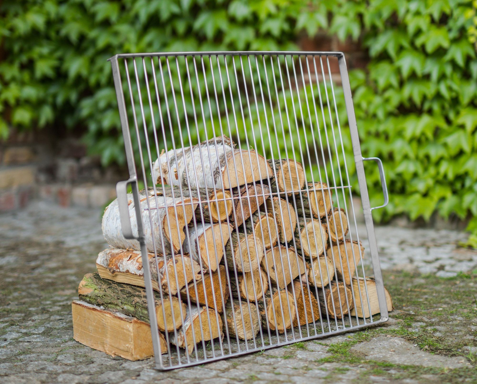 Grillrost aus Edelstahl 44x44 cm für Feuerschale 60 cm