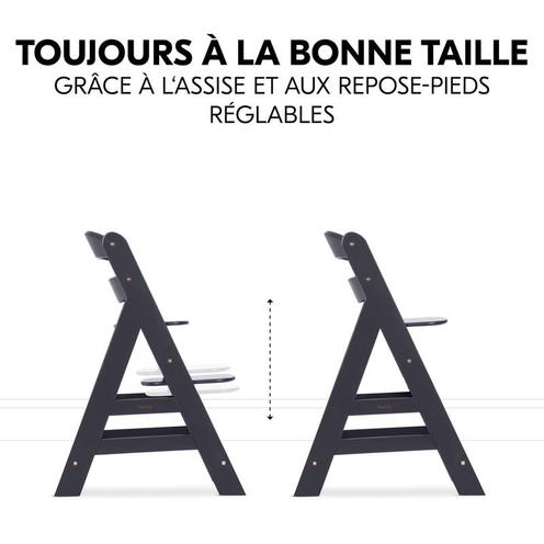 Chaise haute Alpha Newborn Set plus - Gris foncé - HAUCK
